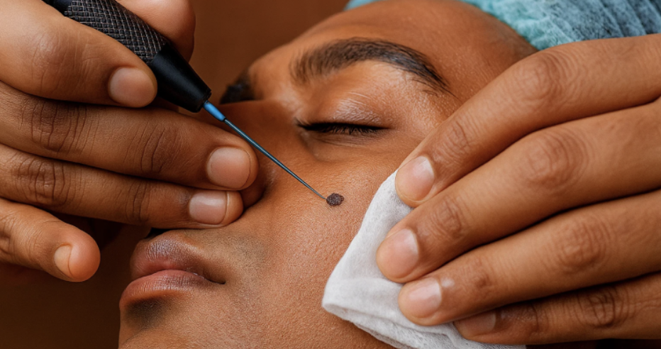 Mole removal treatment