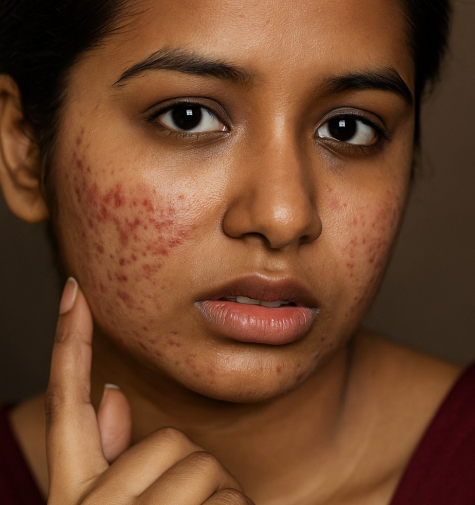 Professional dermatologist providing advanced dermatological condition treatment consultation